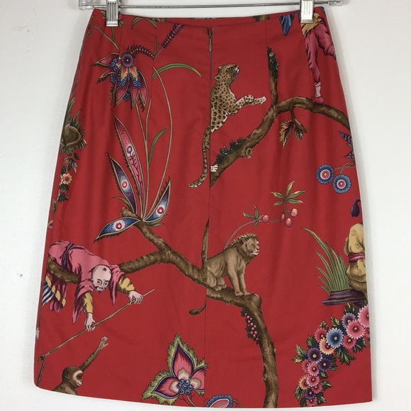Steven Stolman Mini Skirt. Small. Coral red - Picture 2 of 6